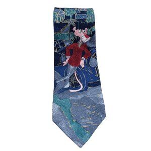 Vintage 90s Pink Panther 100% Silk Mens Neck Tie Necktie Made In Italy Tie Rack